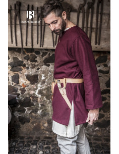 Túnica medieval Lodin, vermelha