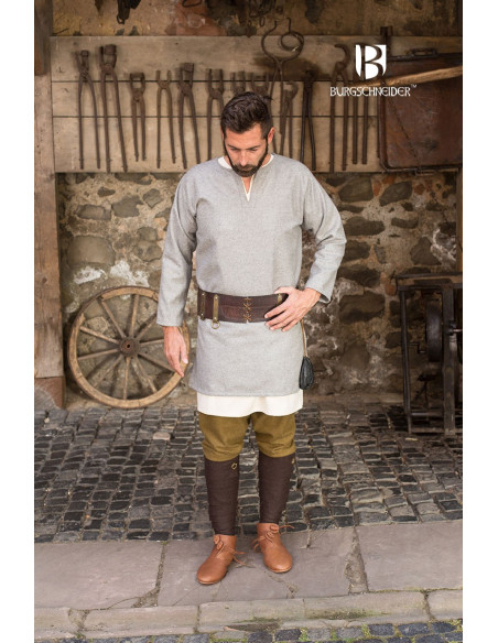 Túnica medieval Lodin, cinza