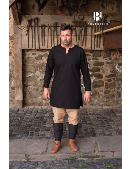 Túnica Medieval Leif, preta