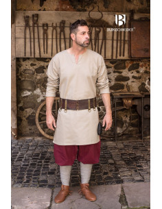 Túnica Medieval Leif, creme 2