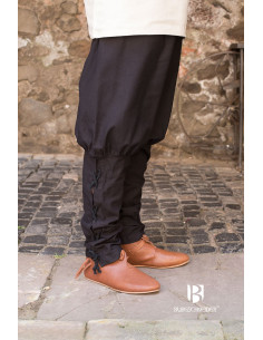 Calças medievais Wigbold, pretas 2