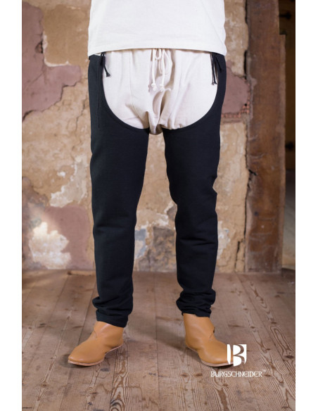 Calças medievais Brandolf, pretas