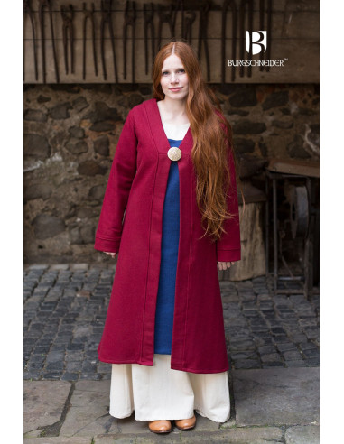 Brial Medieval Aslaug Vermelho em Lã