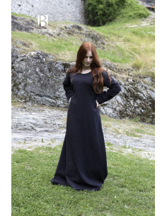 Freya túnica medieval, preta 2