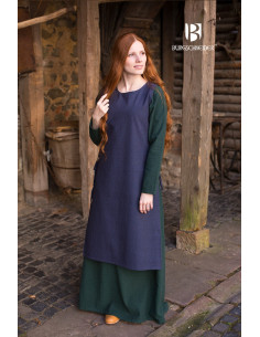 Sobretudo feminino medieval Haithabu azul