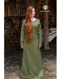 Túnica medieval Freya, verde 2