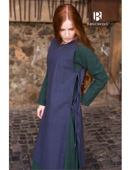 Sobretudo feminino medieval Haithabu azul