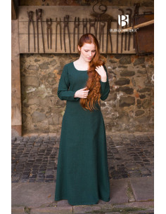 Freya túnica medieval, verde escuro