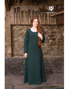 Freya túnica medieval, verde escuro 2
