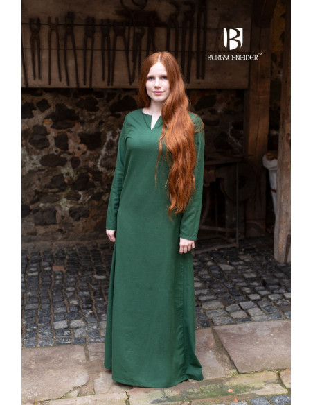 Túnica de verão medieval Elisa, verde