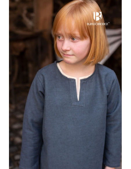 Túnica medieval para criança, Eriksson cinza
