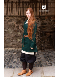 Túnica Medieval Verde Hyria em Lã 2
