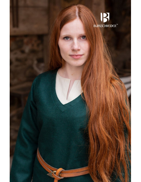 Túnica Medieval Verde Hyria em Lã