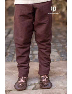 Calça menino medieval Ragnarsson marrom