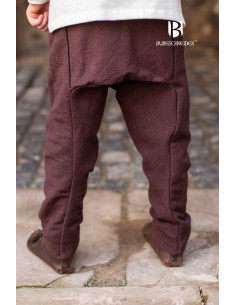 Calça menino medieval Ragnarsson marrom