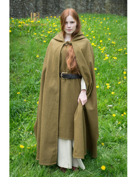 Hibernus capa de lã medieval, mostarda