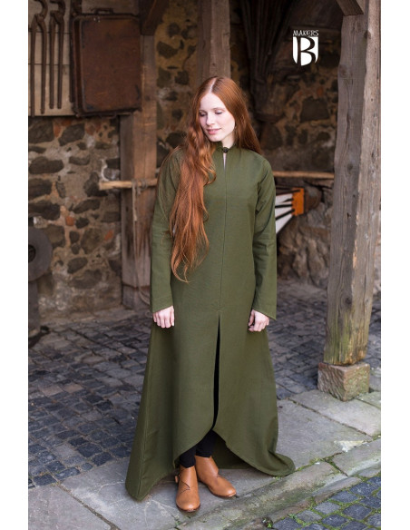 Ranwen túnica medieval, verde oliva