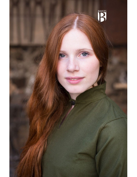 Ranwen túnica medieval, verde oliva