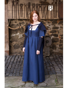 Mangas aquecedoras de braço Frida em azul 2