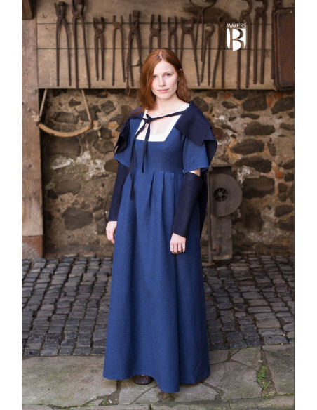 Mangas aquecedoras de braço Frida em azul