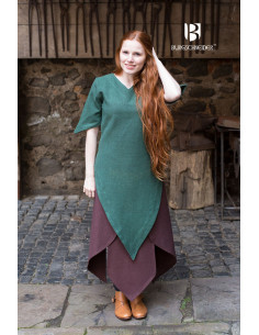 Túnica medieval Laylin, verde 2