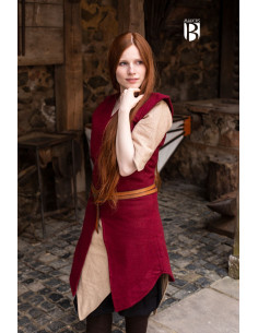 Túnica de mulher Meril, lã vermelha 2