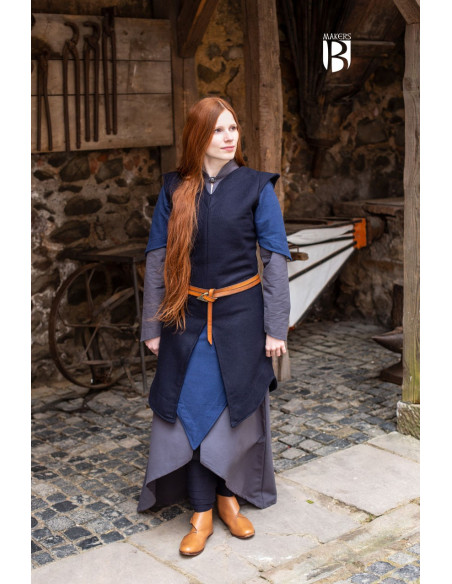 Túnica de mulher Meril, lã azul