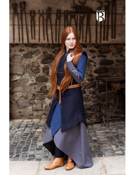 Túnica de mulher Meril, lã azul