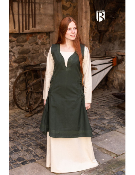 Lannion vestido medieval, verde