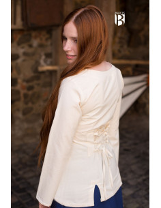 Blusa medieval Lysia, natural
