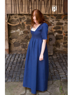 Frideswinde vestido medieval, azul 2