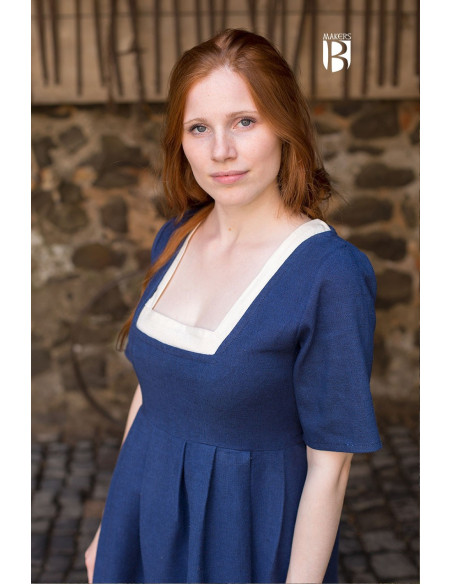 Frideswinde vestido medieval, azul
