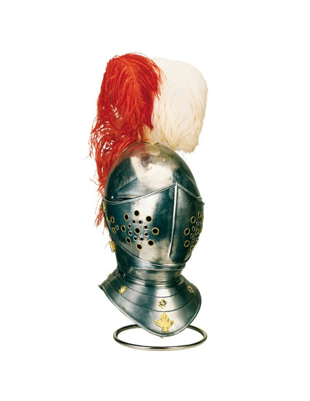 Capacete medieval com penas, Marto