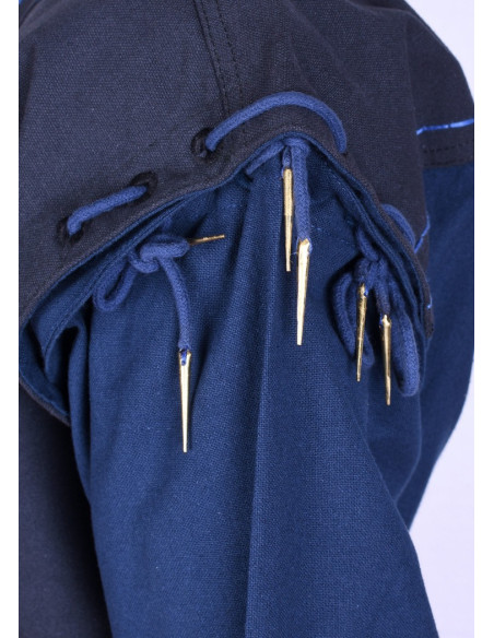 Túnica Medieval Azul-Escuro com mangas destacáveis