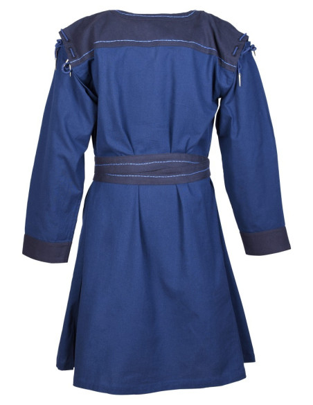 Túnica Medieval Azul-Escuro com mangas destacáveis