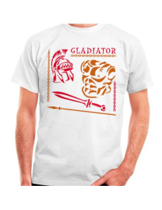Gladiador e camiseta romana, manga curta