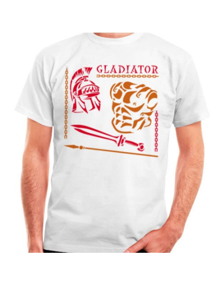 T-shirt Gladiator and Roman, manga curta
