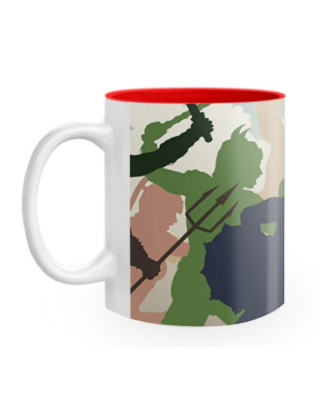 Caneca Cerâmica Luta de Gladiadores Romanos