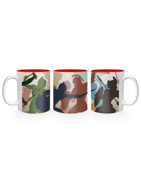 Caneca Cerâmica Luta de Gladiadores Romanos