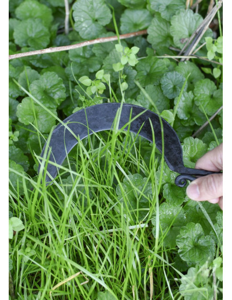 Foice medieval de aço forjado