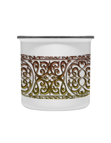 Copo de latão vintage com borda medieval