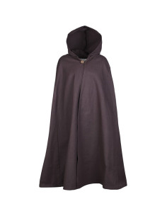 Manto medieval para crianças, marrom