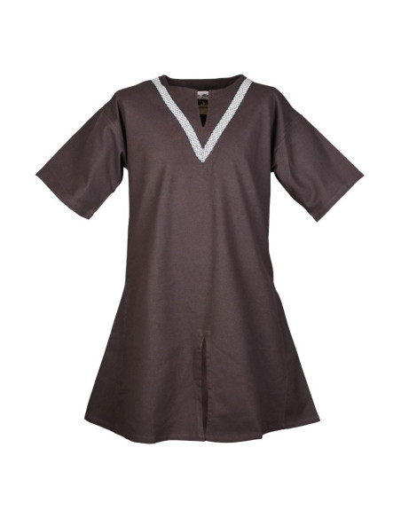 Ailrik túnica marrom medieval