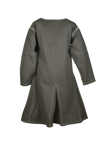 Túnica medieval de manga comprida Askur, verde azeitona