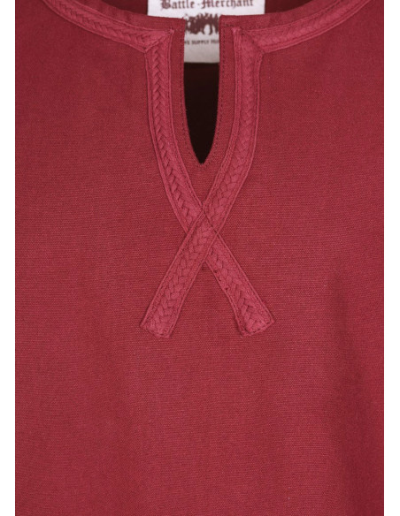 Albrecht túnica medieval longa, vermelha