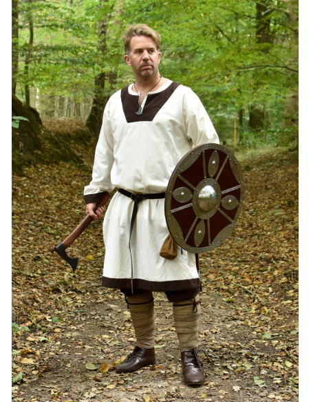 Vallentin longa túnica medieval, branca