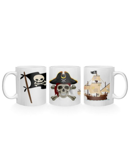 caneca de cerâmica piratas