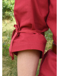 Blusa medieval mulher Birga, vermelho