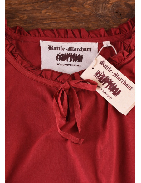 Blusa medieval mulher Birga, vermelho