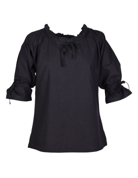 Blusa medieval mulher Birga, preta